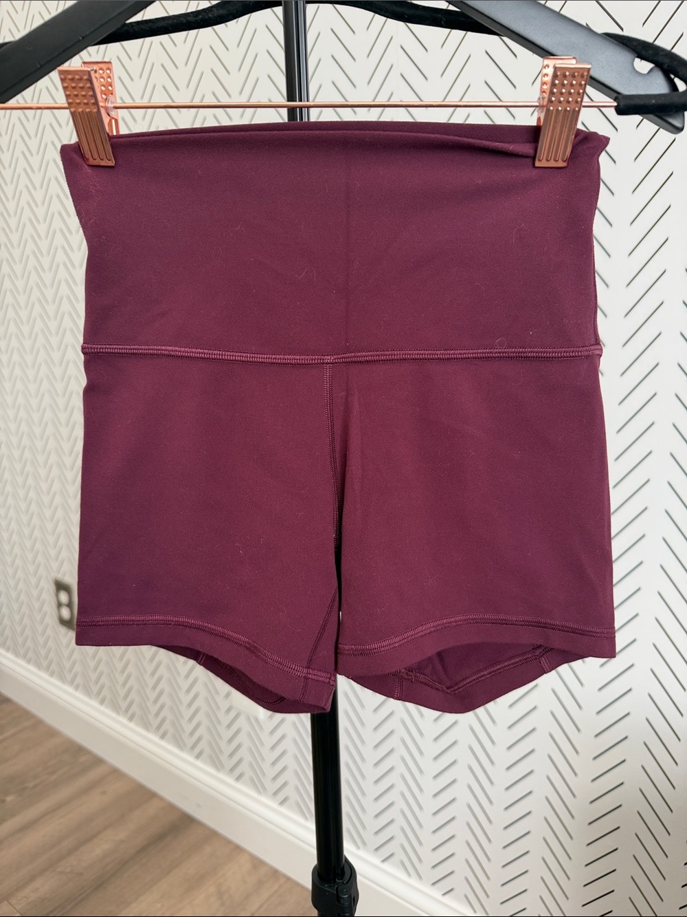 lululemon athletica High-Rise Bike Shorts in Deep Burgundy